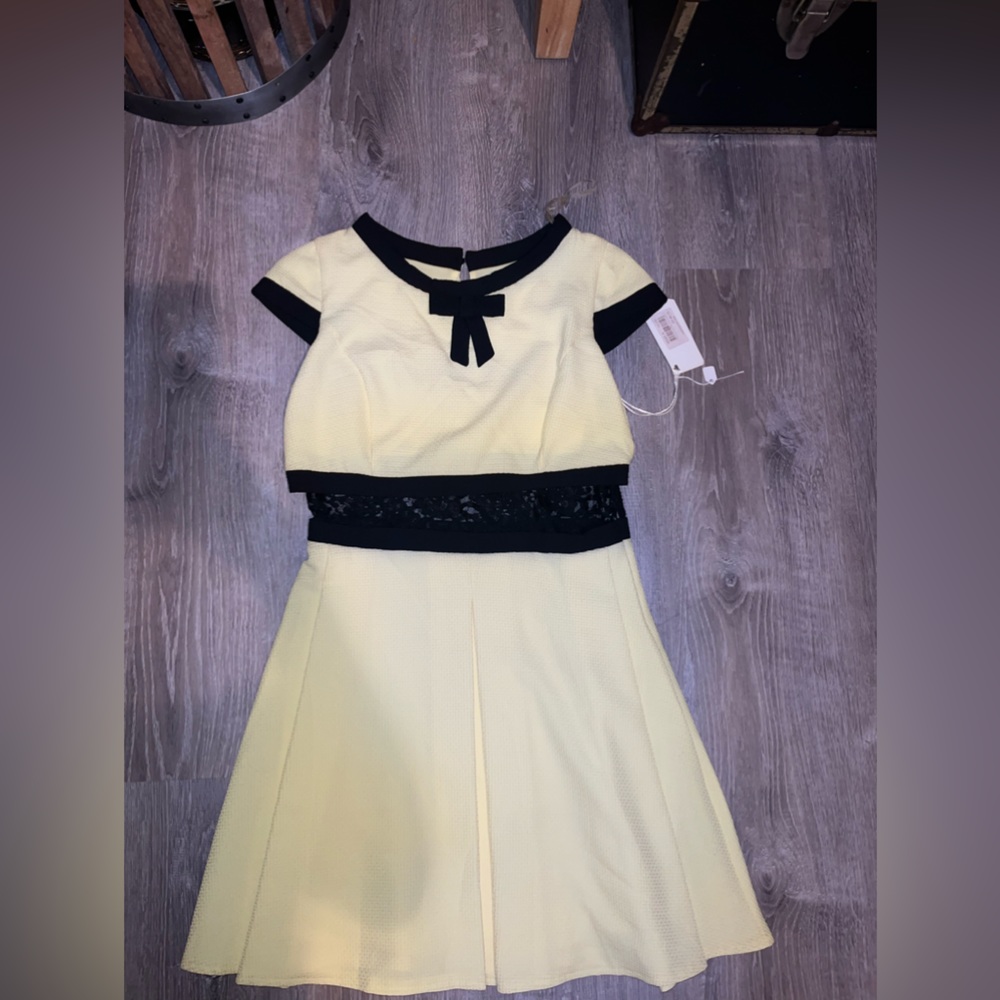 Yellow and black dress